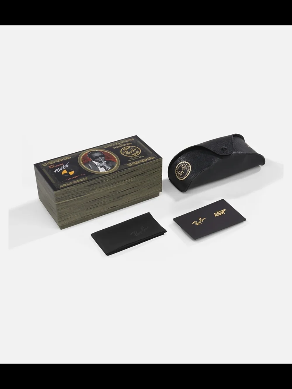 Ray-Ban RB3928 A$AP Rocky Gold Frame with Brown Lenses